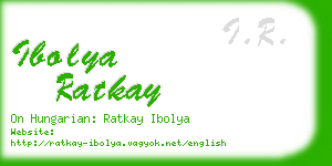 ibolya ratkay business card